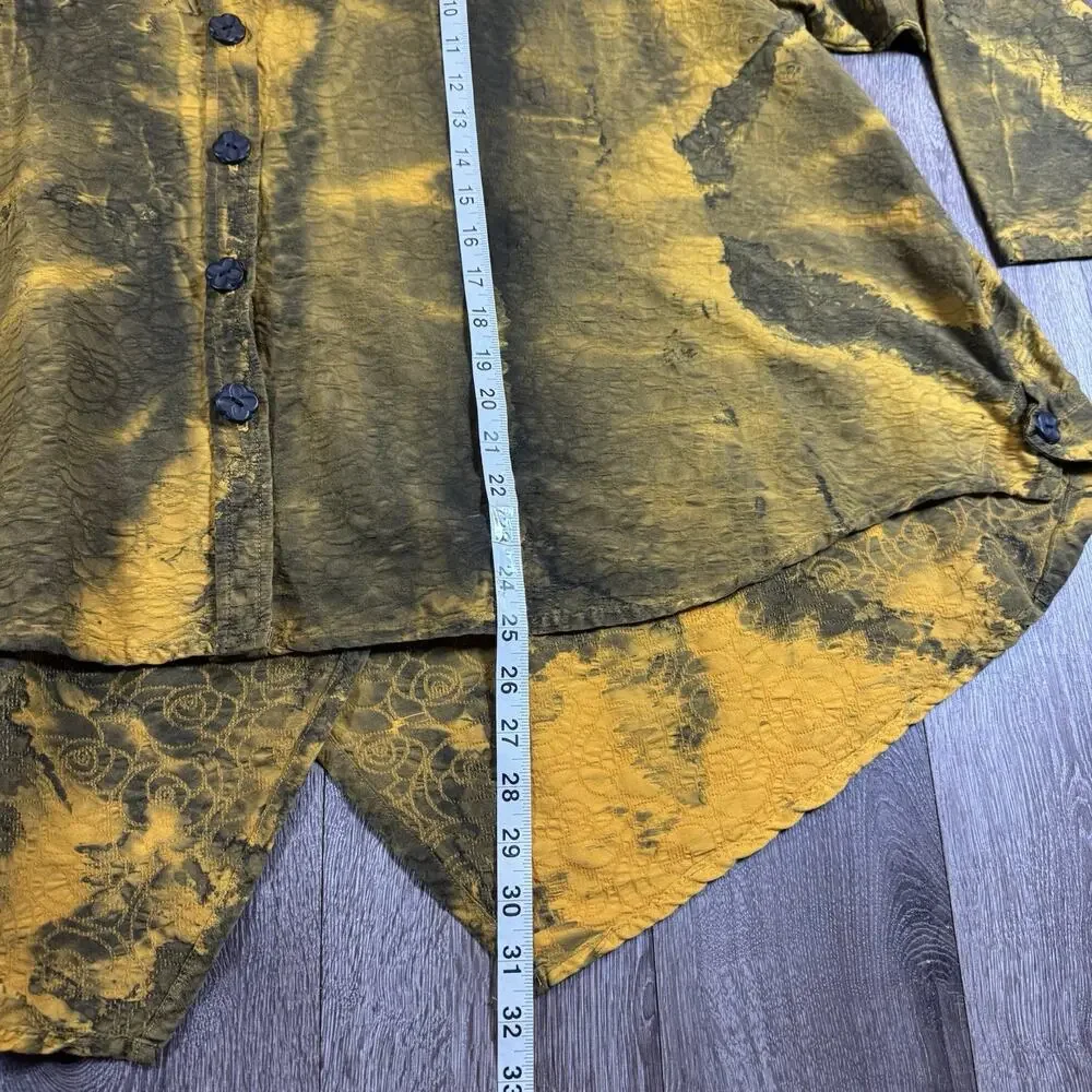 Dress to Kill LagenLook One Size Art to Wear Tie Dye Button Up Top - Picture 8 of 12